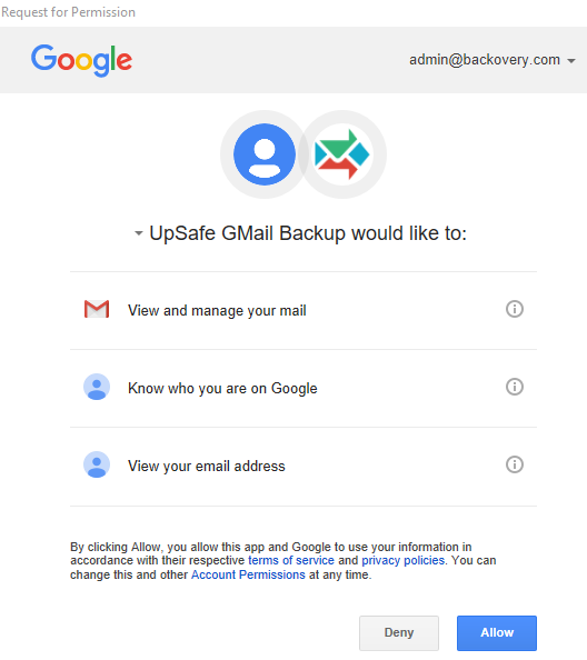 upsafe gmail